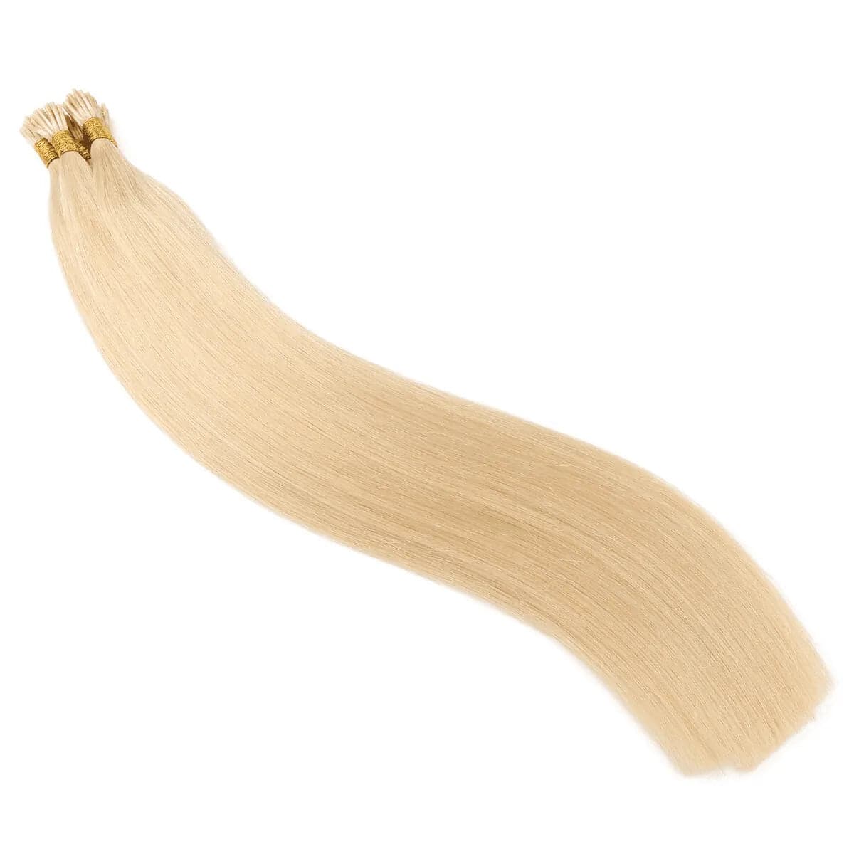 Extension de cheveux lisses et soyeux blond platine