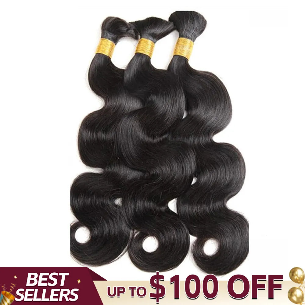 Body Wave Bulk Hair Extensions for Braiding