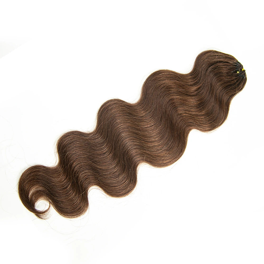 Body Wave Human Crochet Hair #4 Medium Brown 