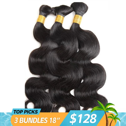 body wave bulk hair extensions for braiding
