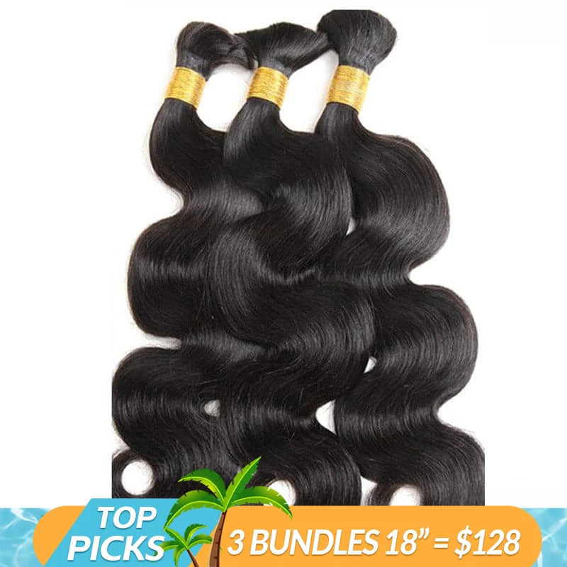 body wave bulk hair extensions for braiding for holidays