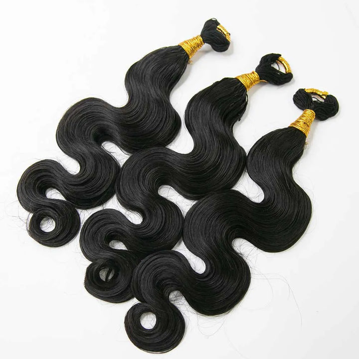 Body Wave feathered human hair crochet braids