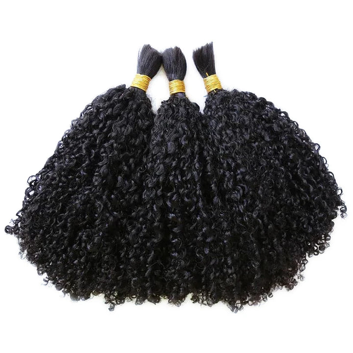 Burmese human hair kinky curly bulk