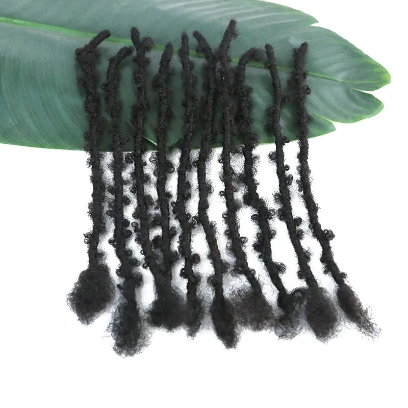 Butterfly Distressed Boho Loc Extensions Human Hair - Natural Black #1B