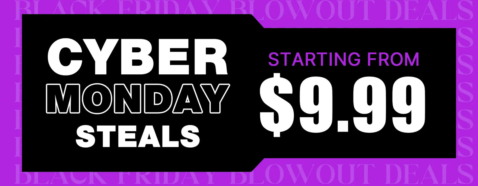 CYBER MONDAY DEALS STARTING AT $9.99