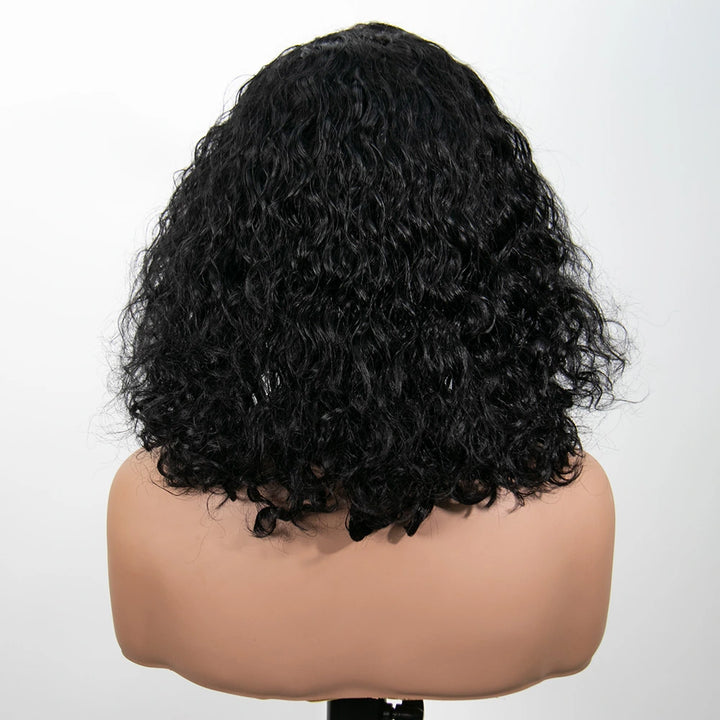 12 Inch 150% Density Color #1B Water Wave 13x6  Lace Front Wig for Sale