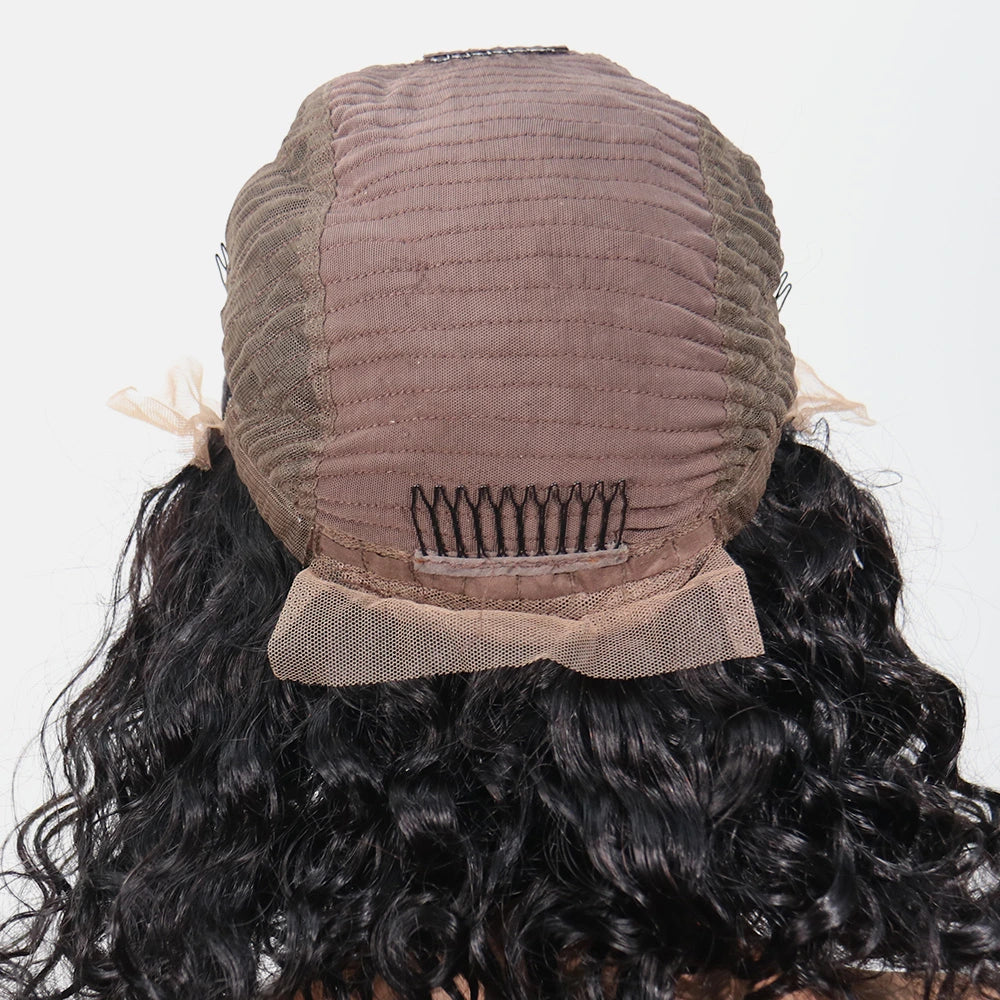 12 Inch 150% Density Color #1B Water Wave 13x6  Lace Front Wig for Sale