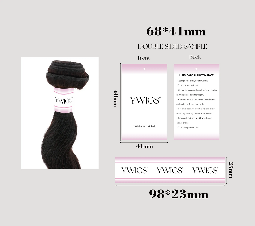 Custom Hair Bundle Tags and Wrap Labels – Ywigs