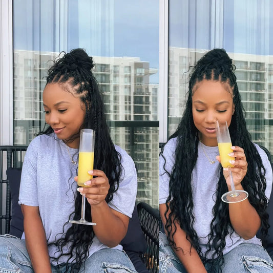 Crochet Mermaid Braids with Loose Wave Hair