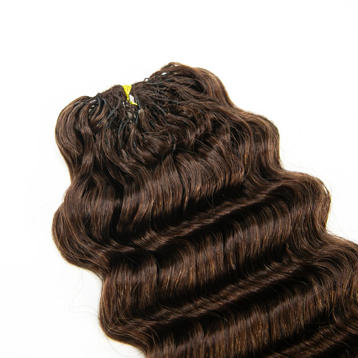 Deep Wave #4 Medium Brown Human Crochet Hair for Fashion Woman