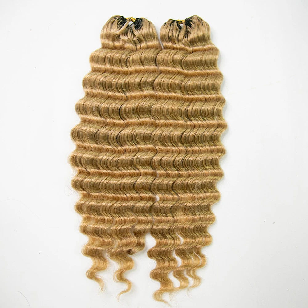 27 Honey Blonde Deep Wave Crochet Hair