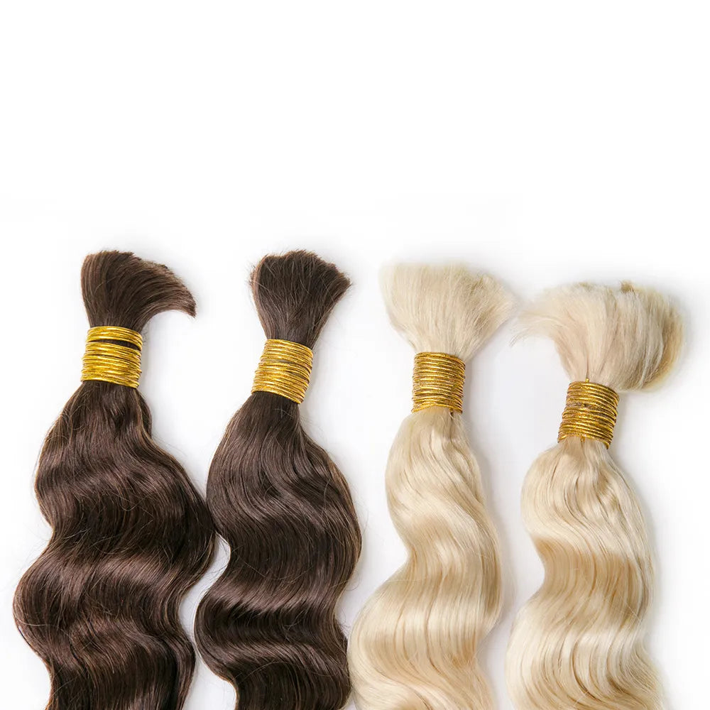 #4/#613 Piano Color Deep Wave Bulk Hair Extensions for Braiding