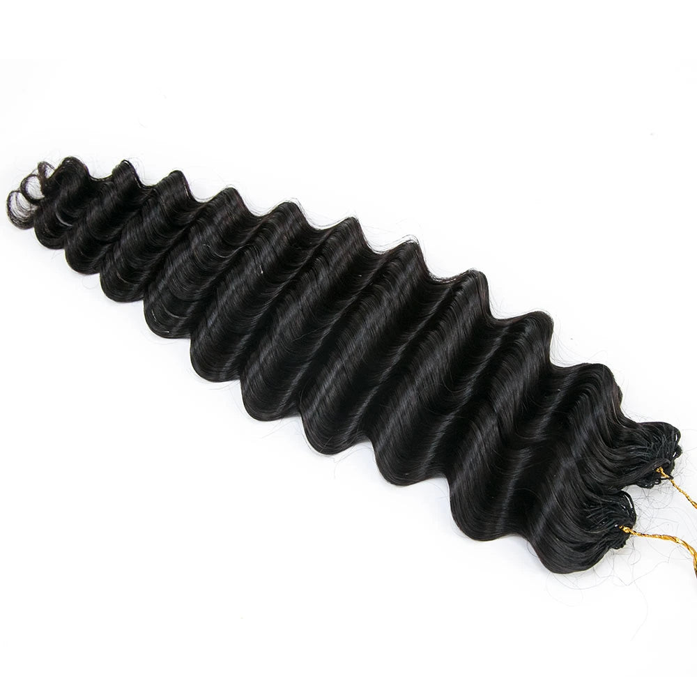 Deep wave human crochet hair for voluminous styles