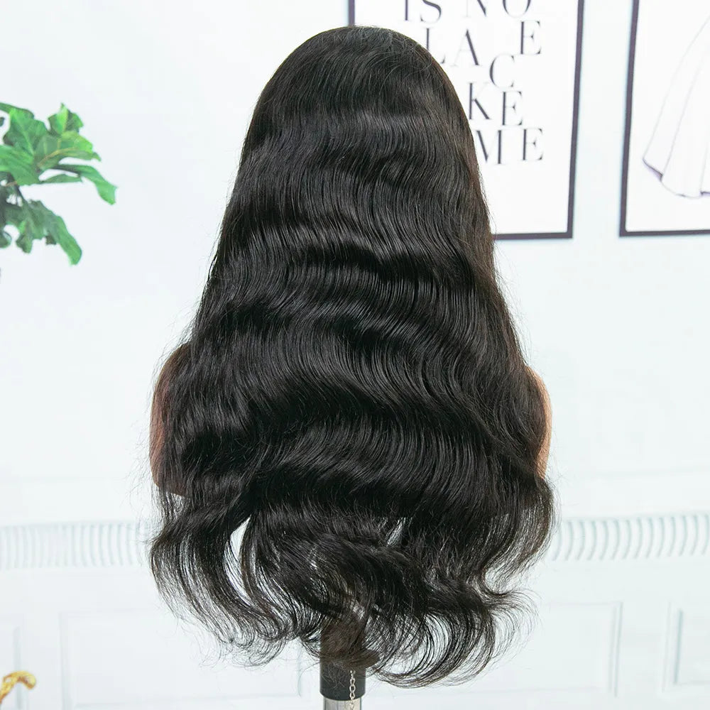 Flexible Fit Drawstring Human Hair Half Wig Body Wave