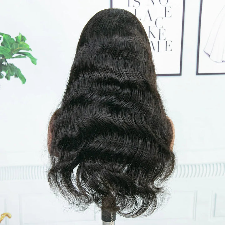 Flexible Fit Drawstring Human Hair Half Wig Body Wave
