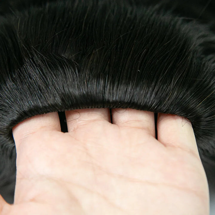 Flexible Fit Human Hair Half Wig Body Wave