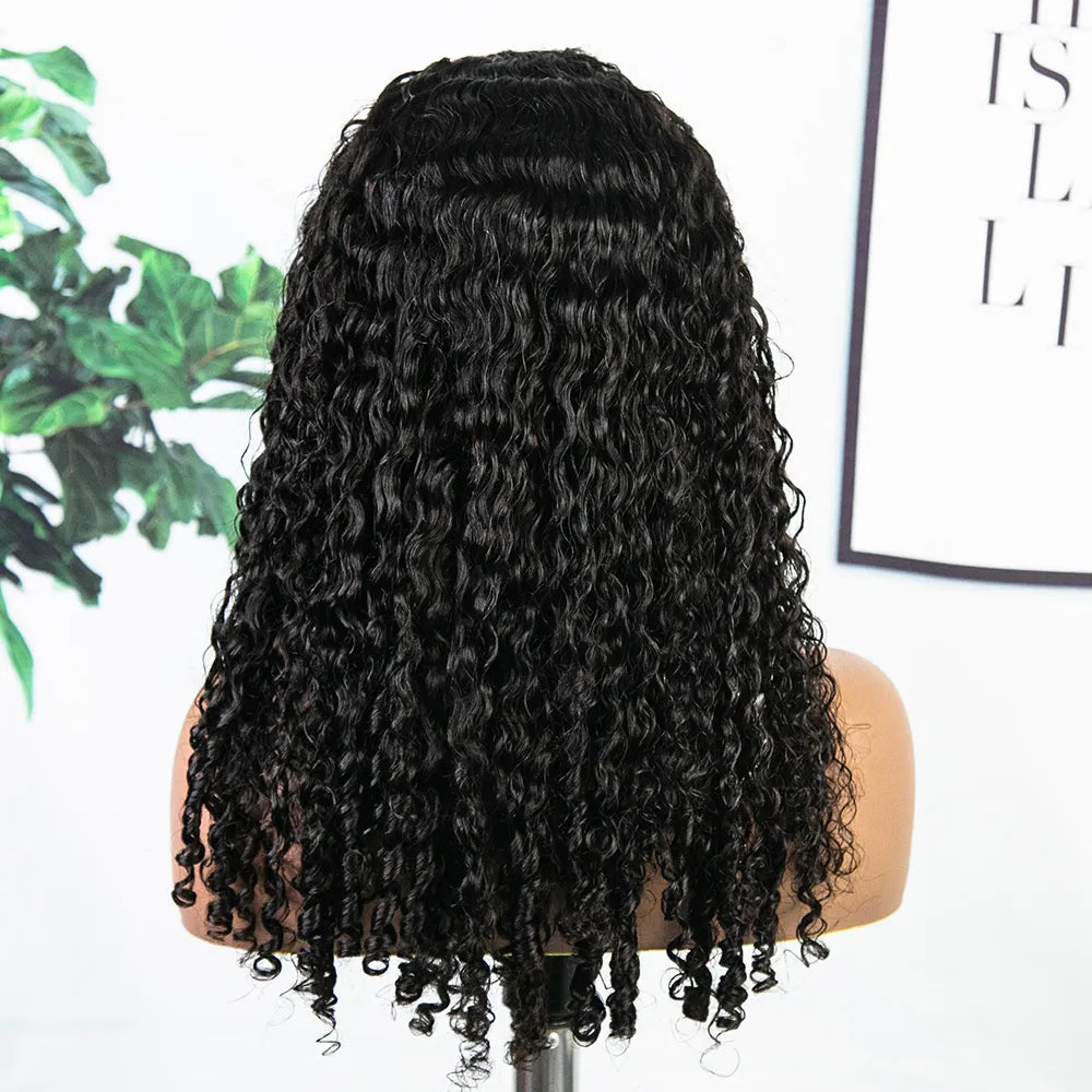 Flexible Fit Drawstring Water Curly Half Wig
