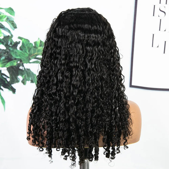 Flexible Fit Drawstring Water Curly Half Wig