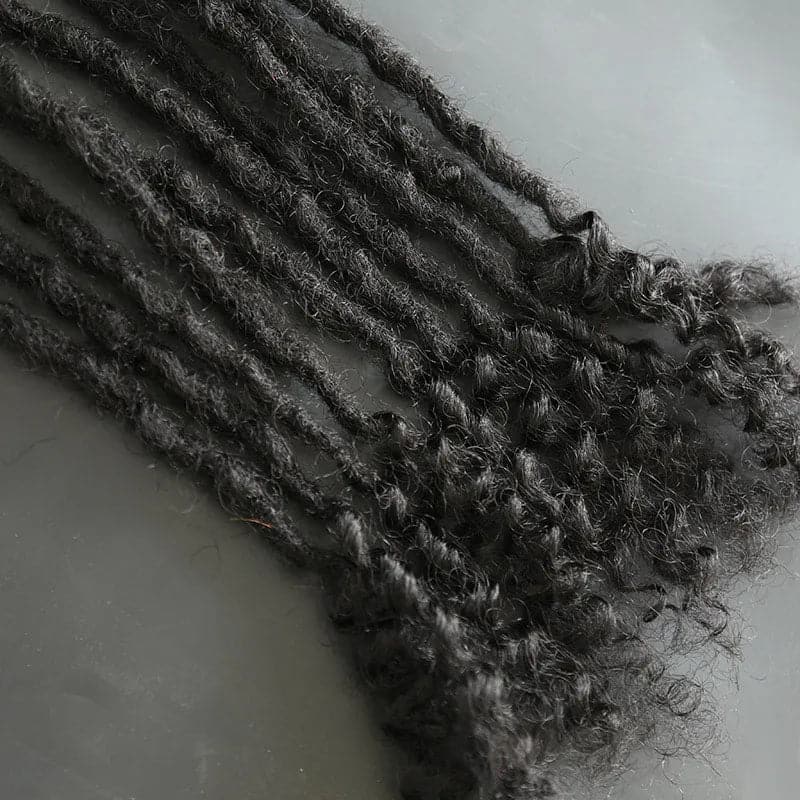 Extensions Loc avec extrémités bouclées cheveux humains - Noir naturel #1B