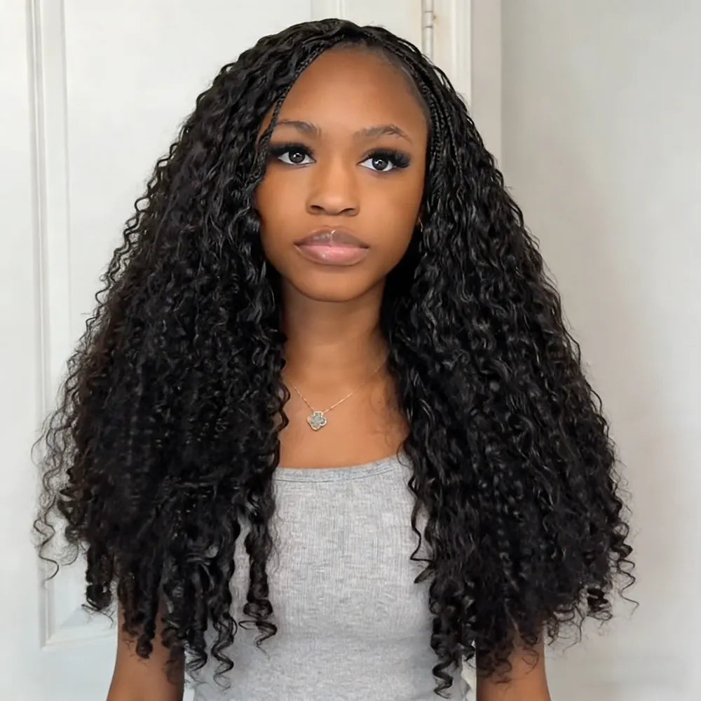 HUMAN CROCHET HAIR BRAIDS AND HALF WIG