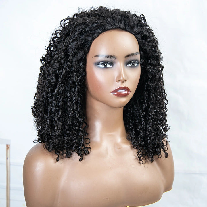 Half Wig Seamless Kinky Curly Coily Curly Flip Over Wig