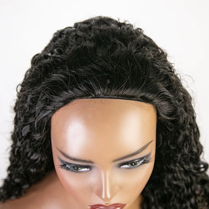 Half Wig Seamless Water Curly Flip Over Wig