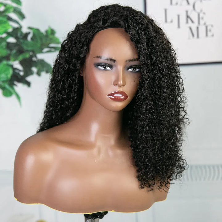 Half Wig Seamless Water Wave Flip Over Wig
