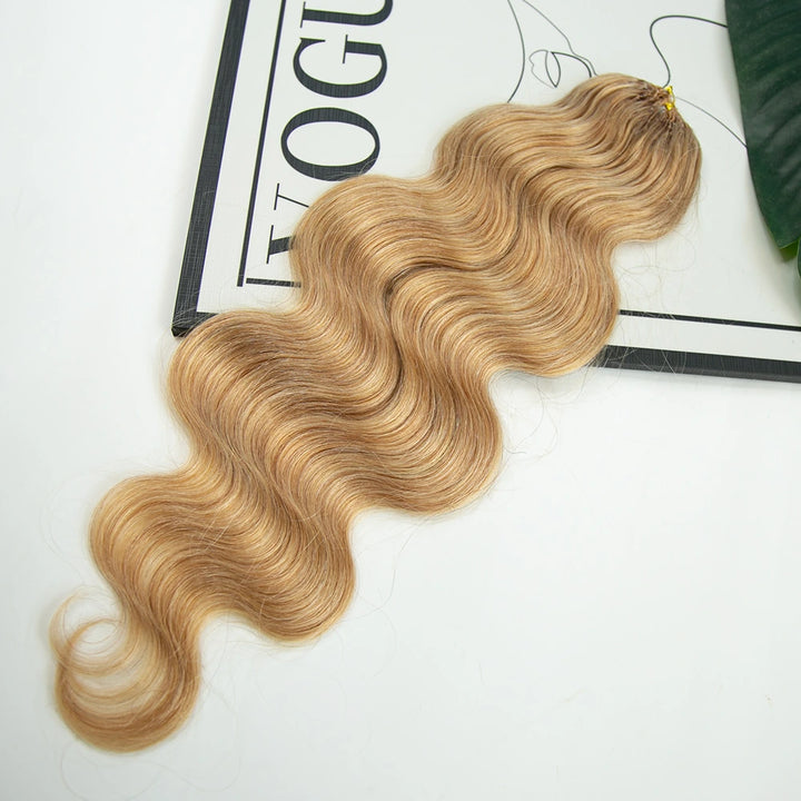 Honey Blonde #27 Body Wave Human Crochet Hair for Fashion Woman