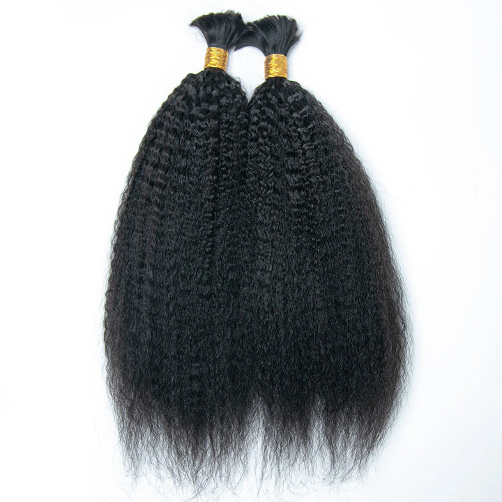 Human Braiding Hair Kinky Straight Double Drawn Burmese