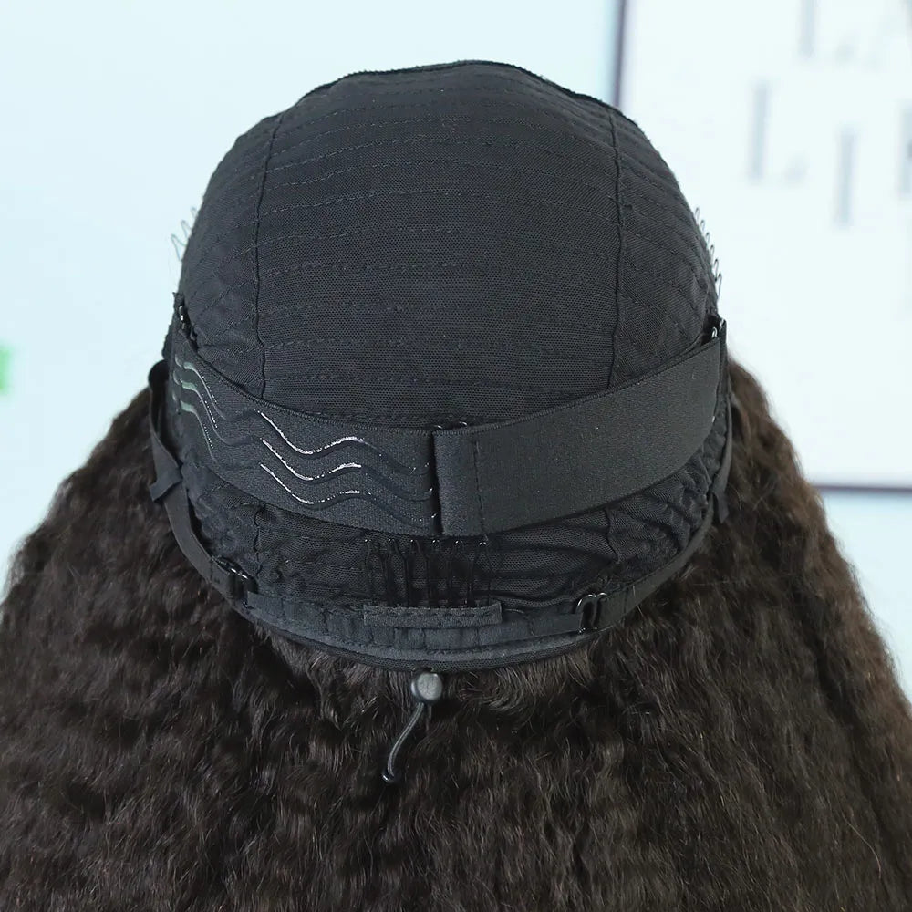 Human Hair Half Wig Kinky Straight