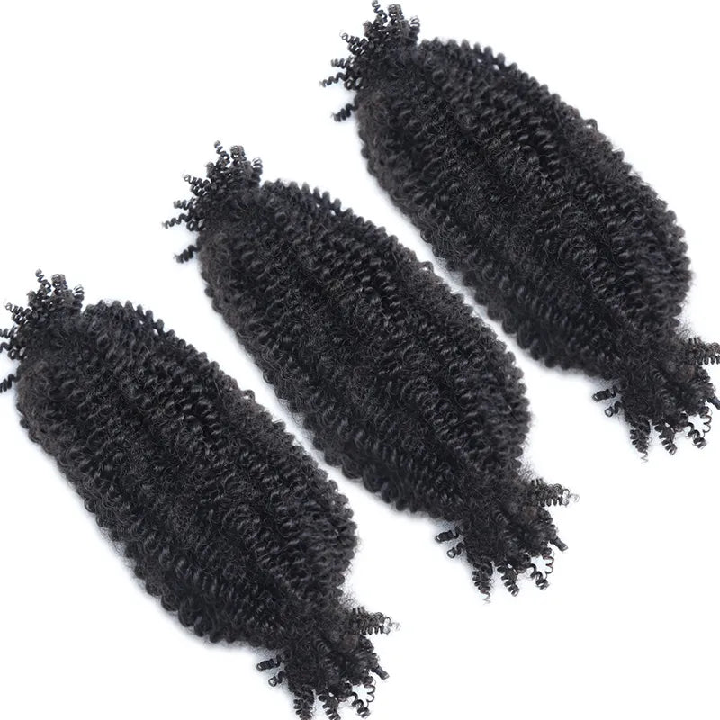 Human Hair Springy Afro Twist Hair Extensions
