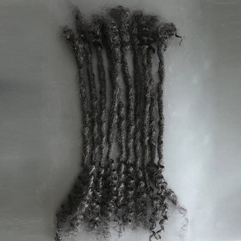 Extensões de cabelo humano com pontas encaracoladas - preto natural # 1B