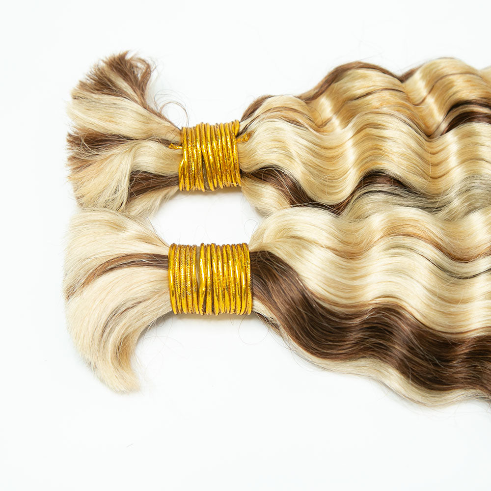Extensions de cheveux en vrac couleur piano #30/#613 pour tressage