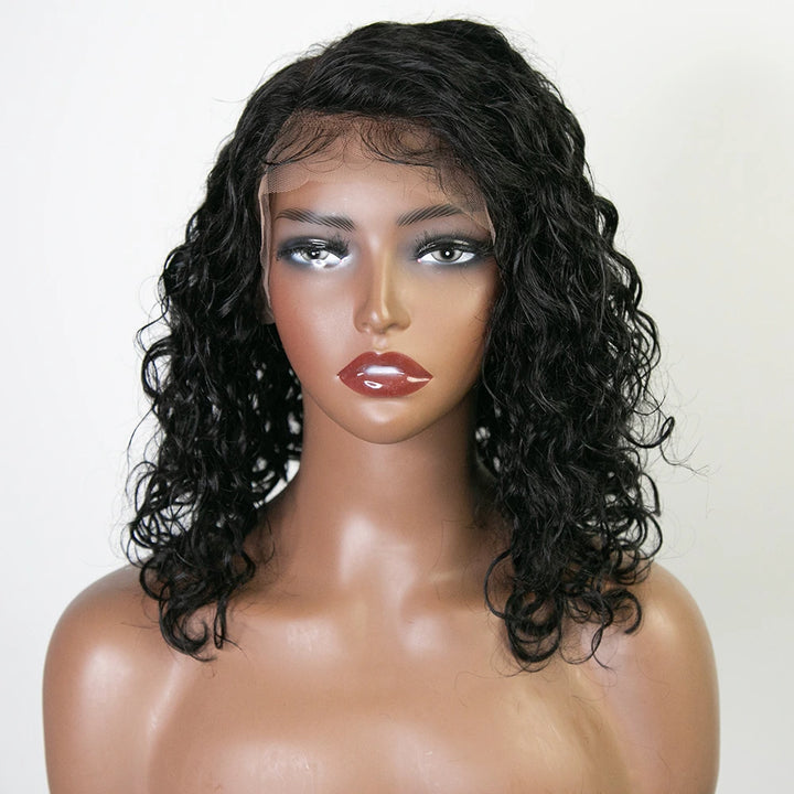 12 Inch 150% Density Loose Deep Wave Natural Color 13x6  Lace Front Bob Wig for Sale Y51131