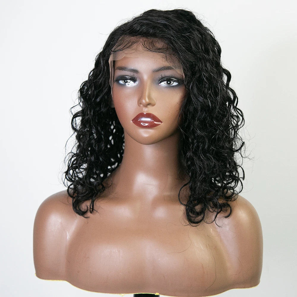 12 Inch 150% Density Loose Deep Wave Natural Color 13x6  Lace Front Bob Wig for Sale Y51131
