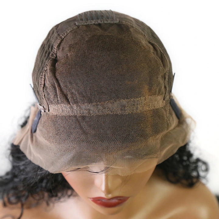 12 Inch 150% Density Loose Deep Wave Natural Color 13x6  Lace Front Bob Wig for Sale Y51131