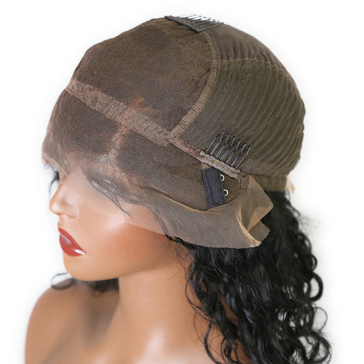 12 Inch 150% Density Loose Deep Wave Natural Color 13x6  Lace Front Bob Wig for Sale Y51131