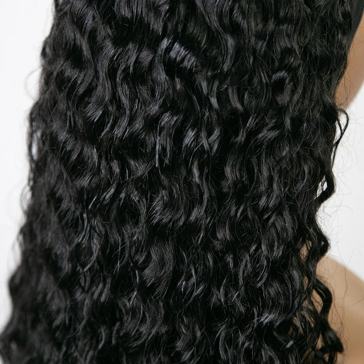 22 Inch 150% Density Natural Color Loose Wave Human Hair Headband Wig for Sale Y51129