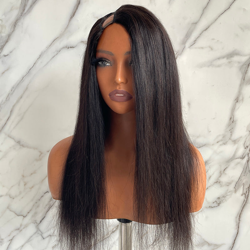 18 inch 150% density Straight U-Part Wig for Sale MT230916