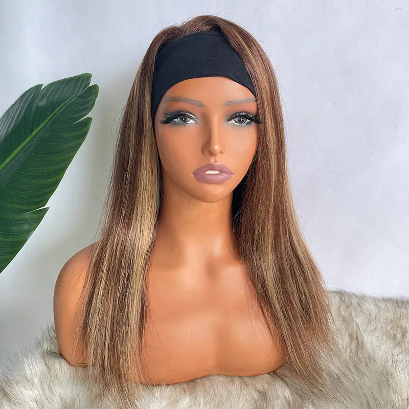 14 inch 150% density Color #27/4 Highlighted Headband Wig for Sale MT230933
