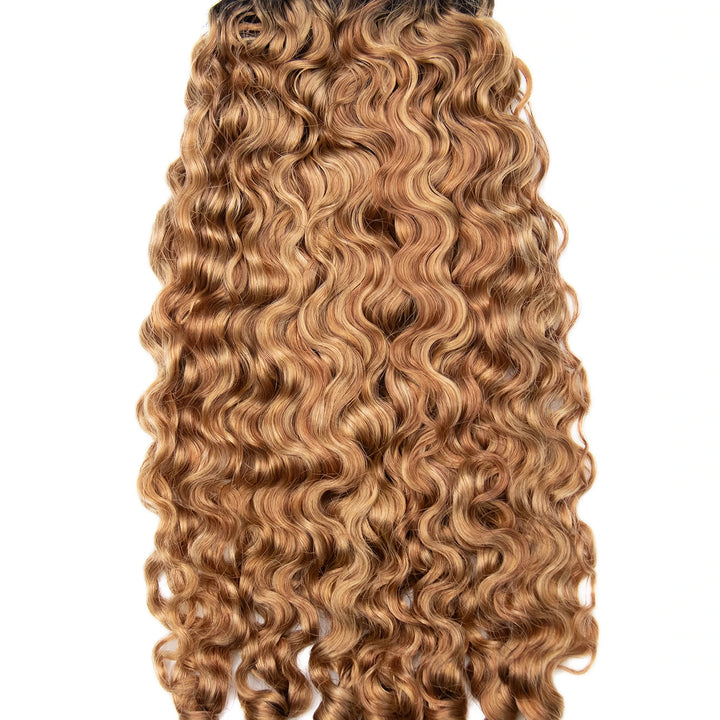 T1B/27/30/613 Double Drawn Burmese Water Curly Weft Bundles