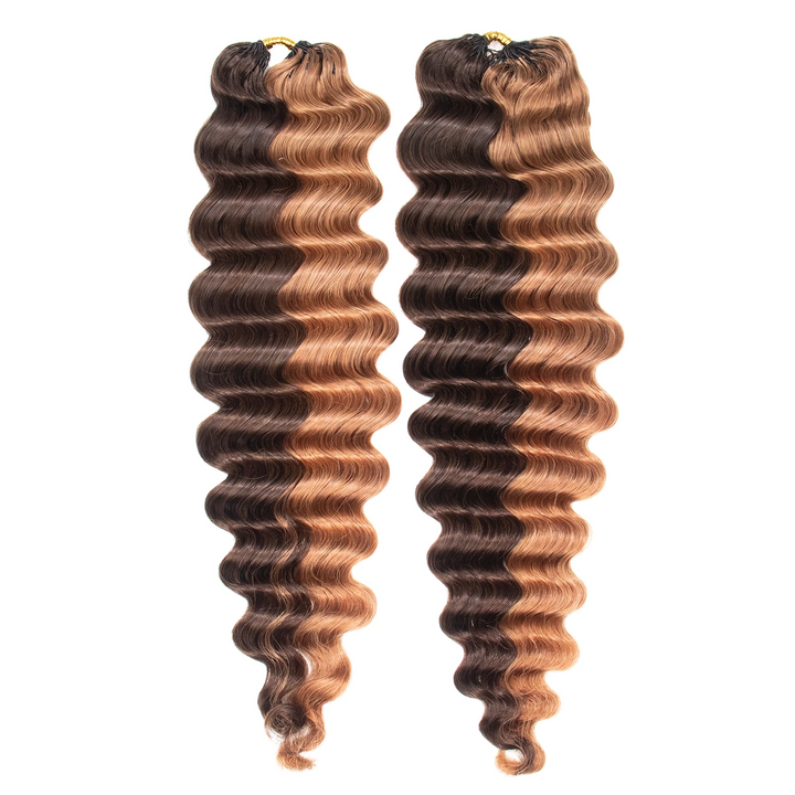 #4/#30 Mix Color Blend Deep Wave Crochet Human Hair
