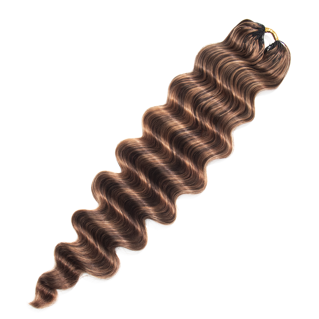 #D4/30 Mix Color Blend Loose Deep Wave Human Crochet Hair