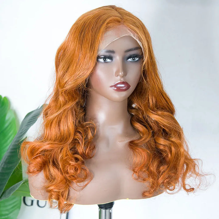 #350 Ginger Color Body Wave 13x4 Lace Front Wig for Sale Y250403