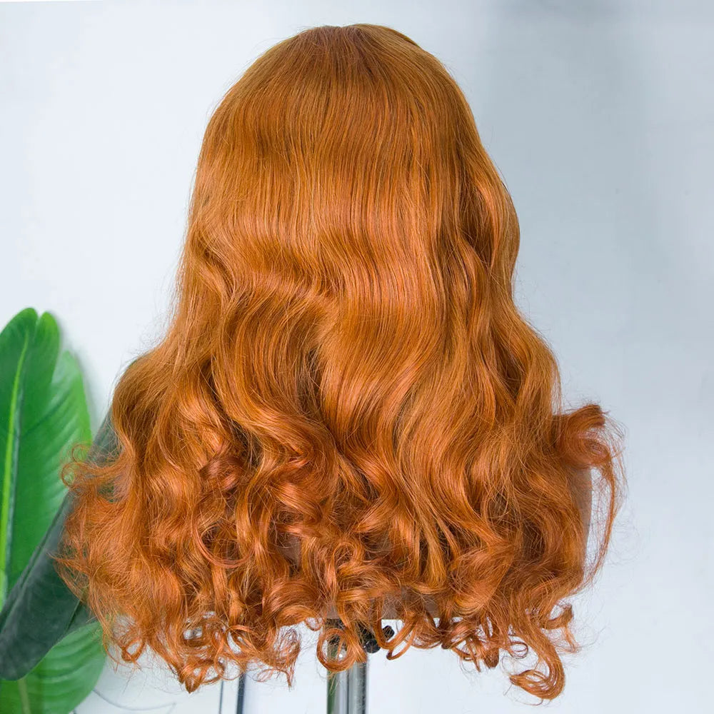 #350 Ginger Color Body Wave 13x4 Lace Front Wig for Sale Y250403