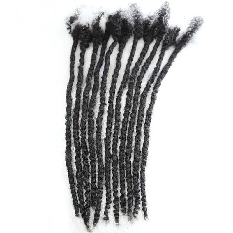 Textured Dreadlock Extensions Human Hair - Natural Black #1B