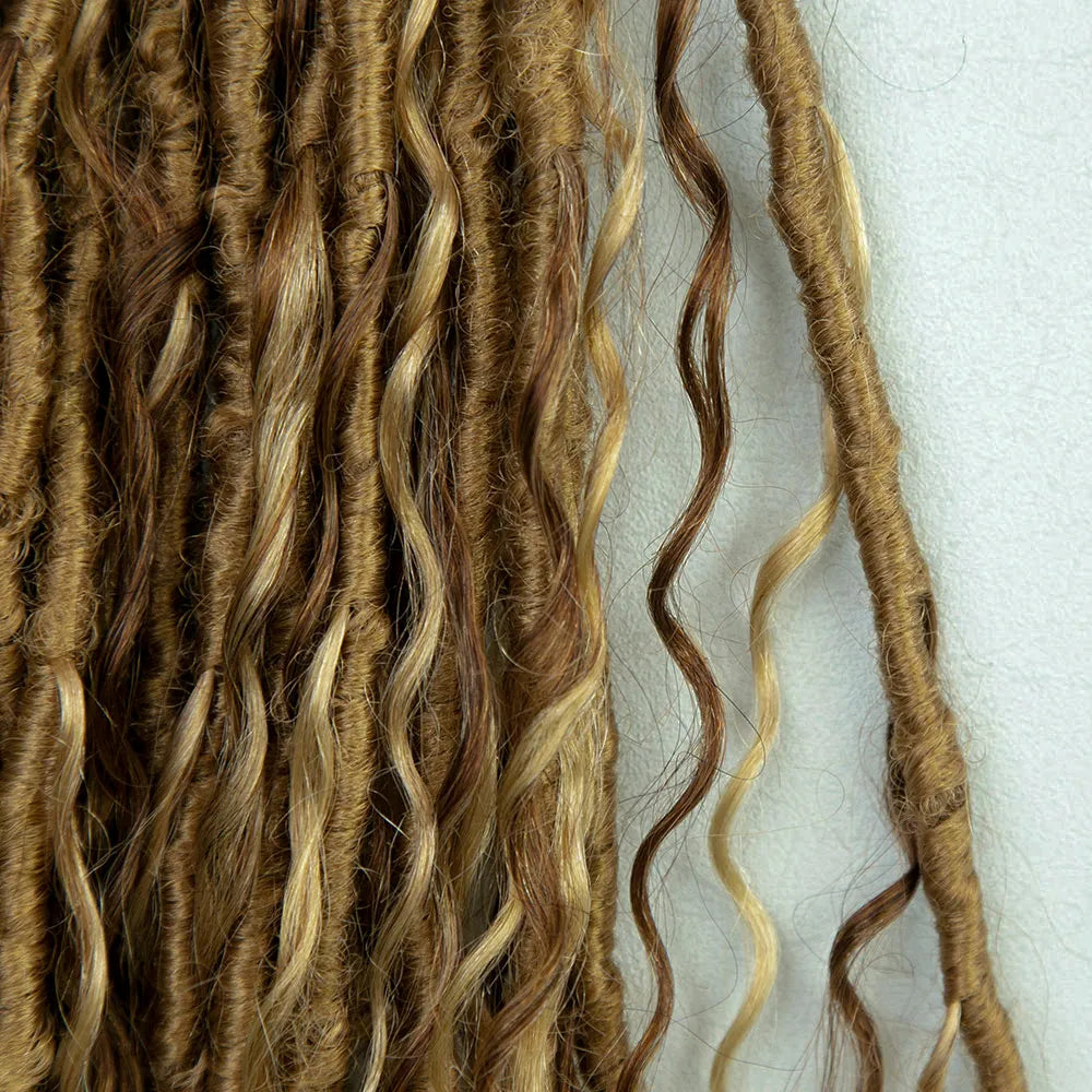 Crochet Boho Locs with Curly Human Ends