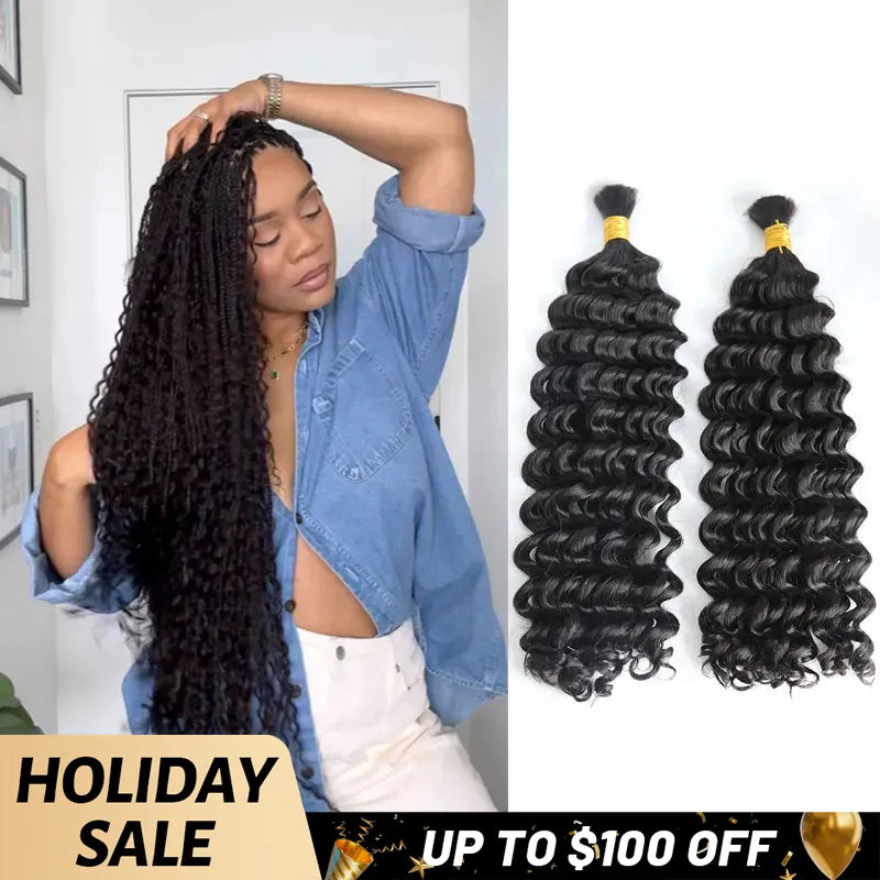 iITALY CURL DOUBLE DRAWN BULK HAIR UP TO 100 SALE