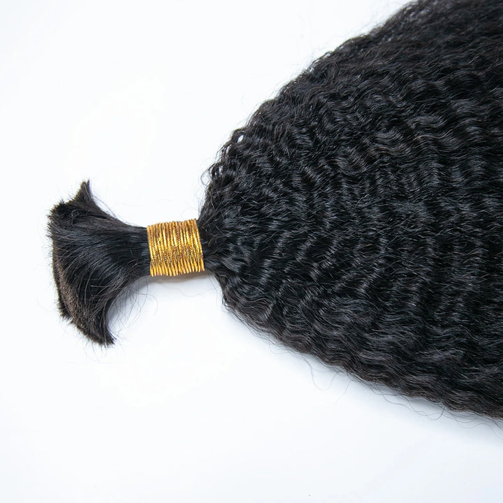 Kinky Straight Double Drawn Human Braiding Hair for Black Woman