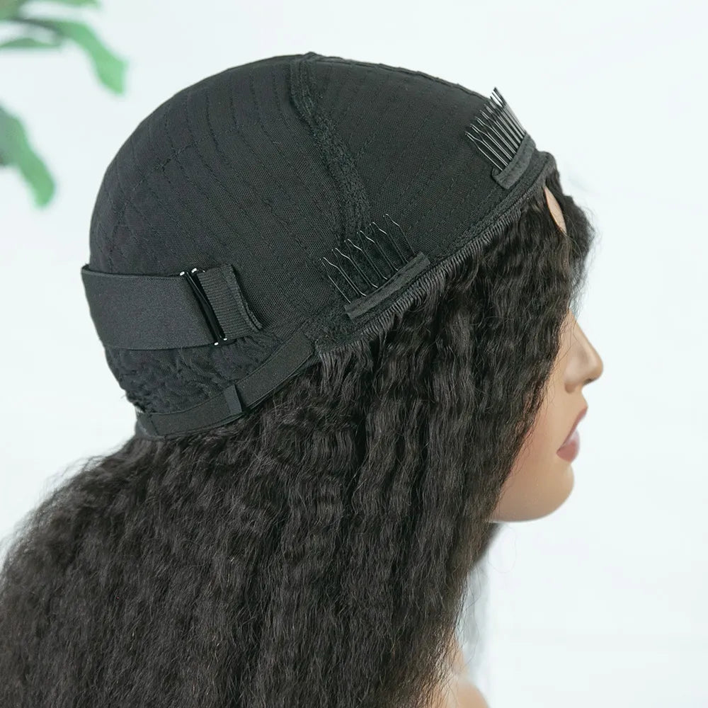 Kinky Straight Half Wig Human Hair